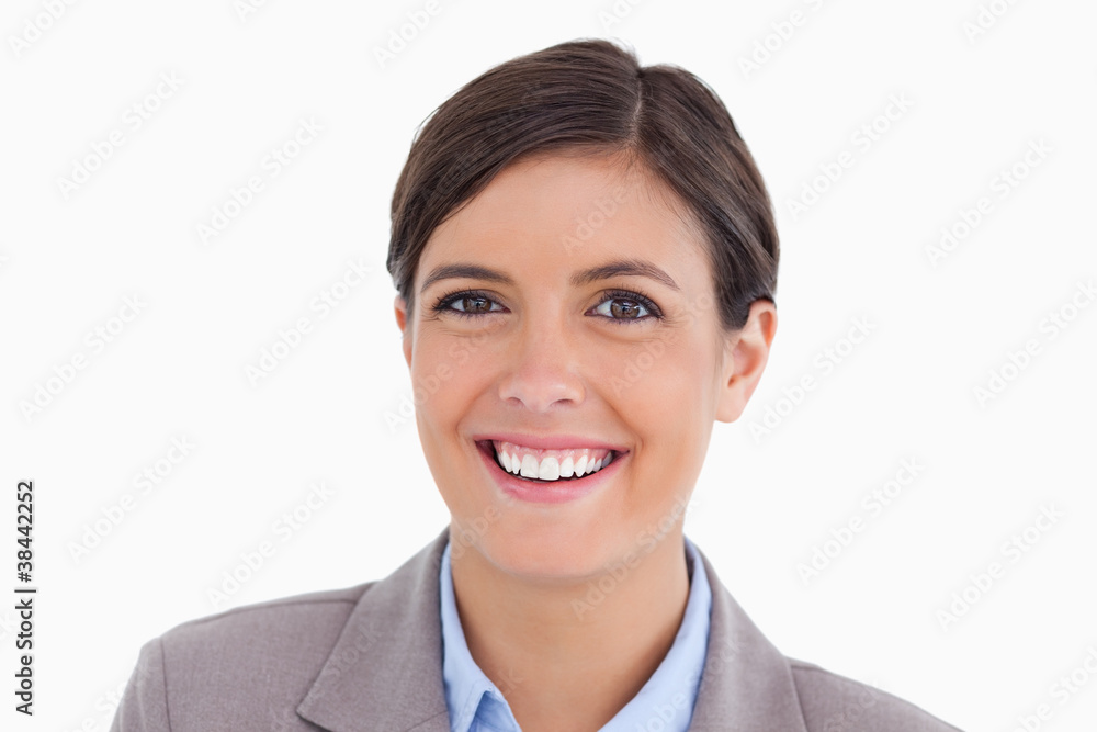 Close up of smiling young entrepreneur Close up of smiling young entrepreneur