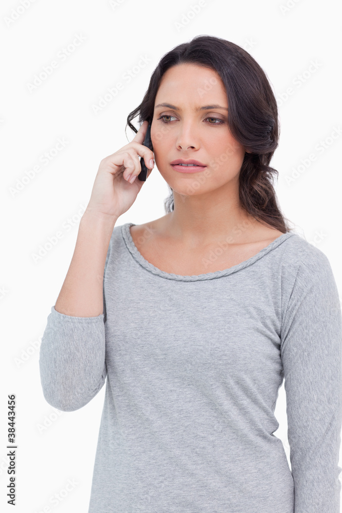 Close up of woman on her cellphone Close up of woman on her cellphone