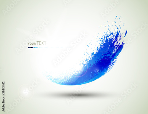 abstract  blue  flying blob