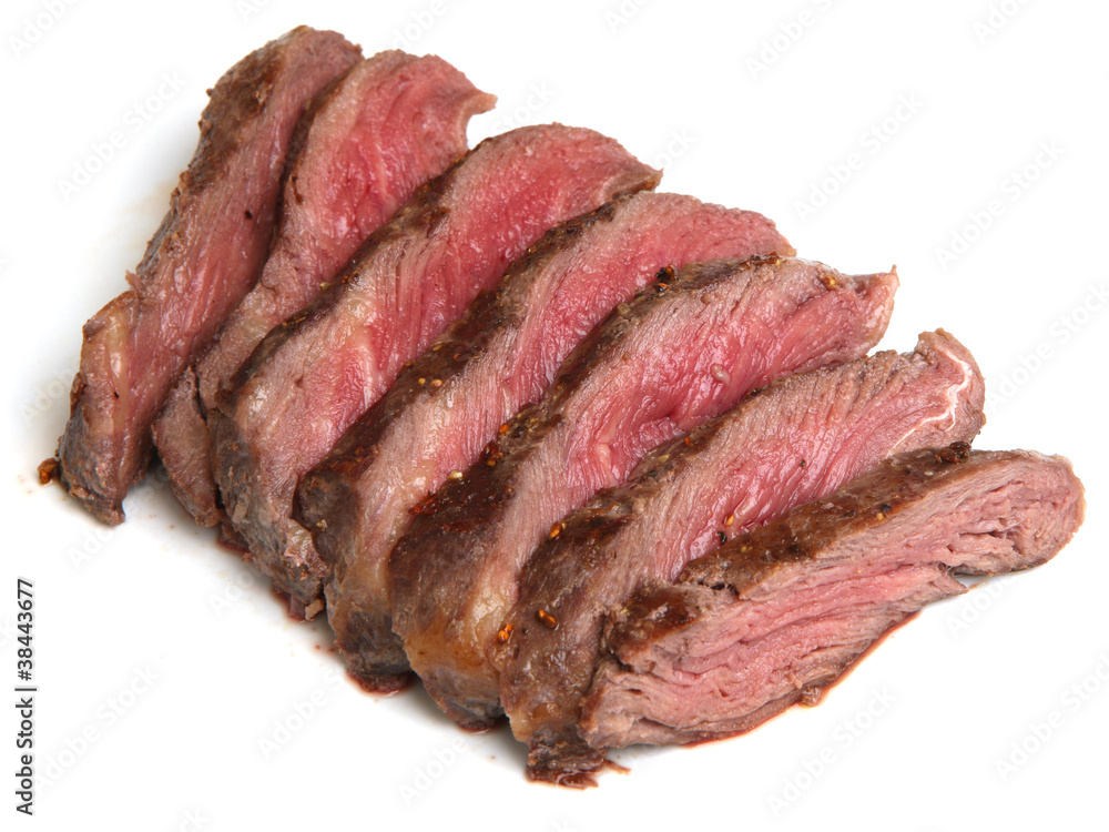 Rare Fillet Steak Sliced