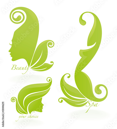 vector collection of spa and beauty symbols