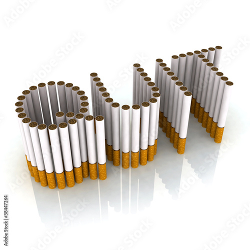 written quit made with cigarettes