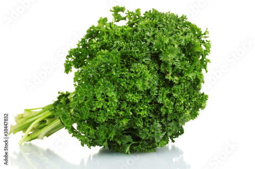 fresh bunch of parsley isolated on white