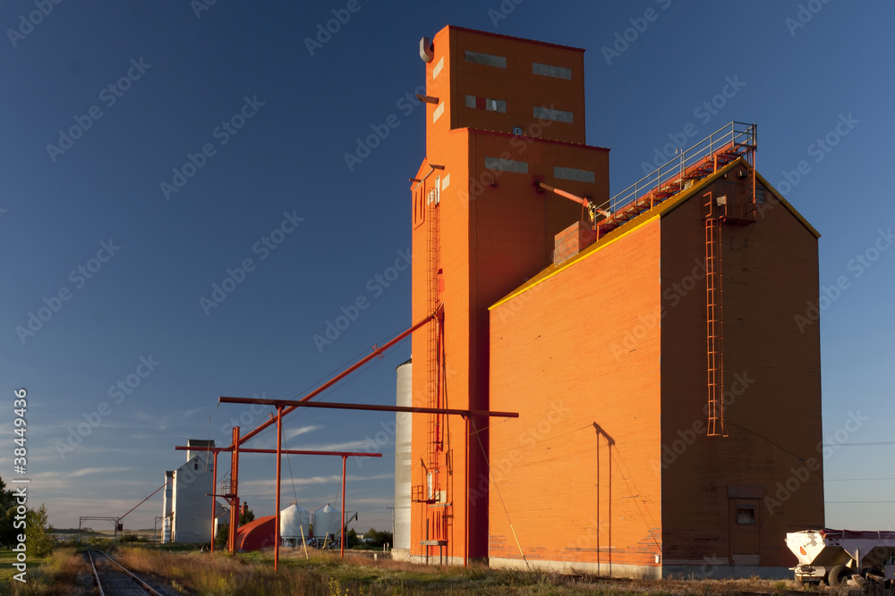Orange Grain Elevator