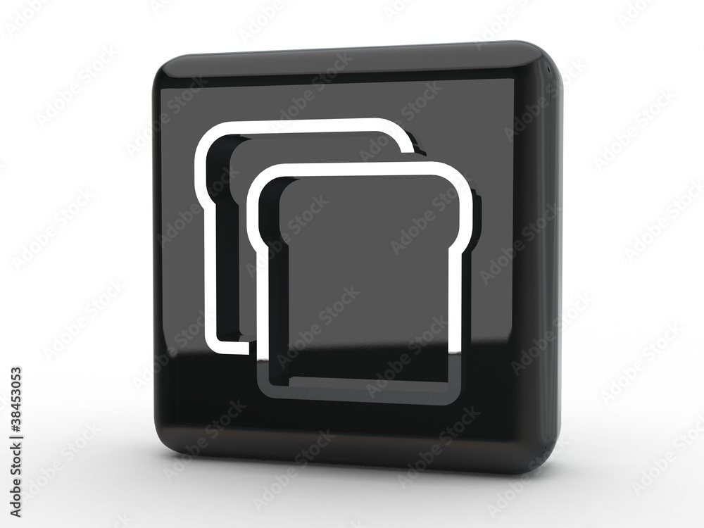 Button Toastbrot schwarz Button Toastbrot schwarz