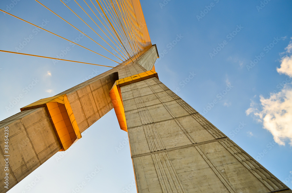 Fototapeta premium rama eight the rope bridge in thailand