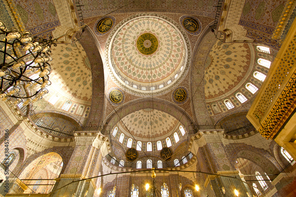 Amazing interior arch detail inside Istanbul Mosque