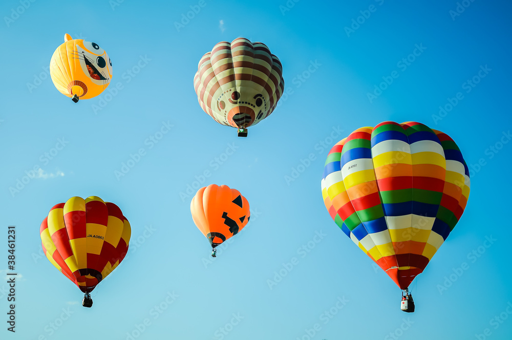 Fototapeta premium Colorful fancy Balloon floating in the sky