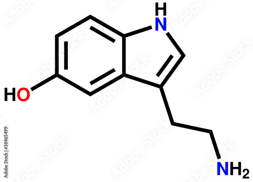 Serotonin structural formula