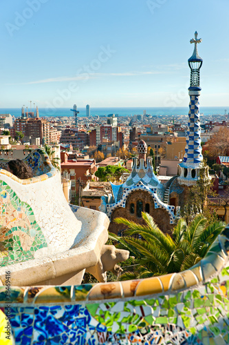 Park Guell in Barcelona, Spain. #38469416