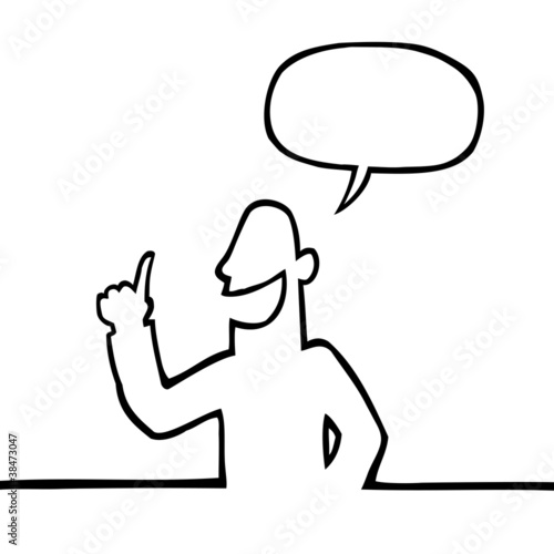 Person explaining something