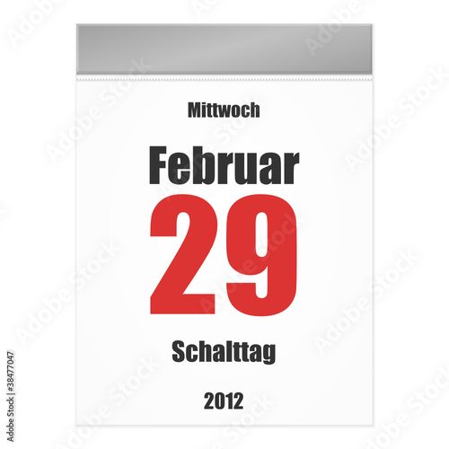 kalenderblatt v2 schalttag IIb