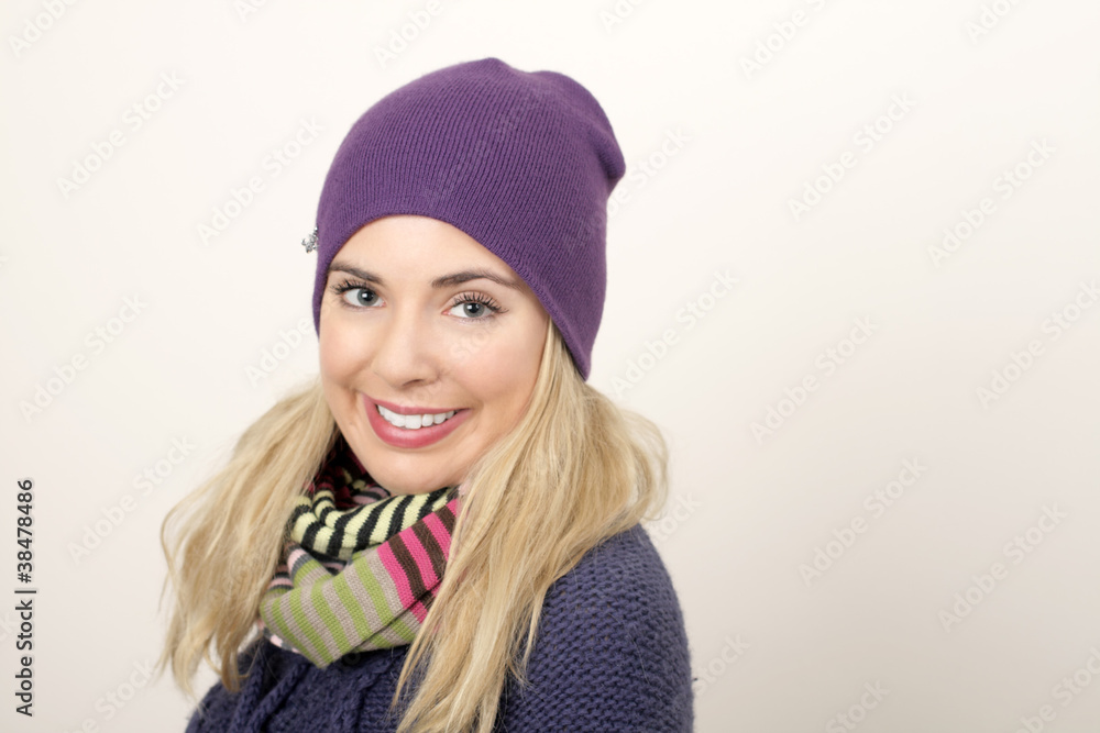A pretty woman with winter clothes A pretty woman with winter clothes