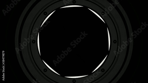 moving leaf shutter with black or green background