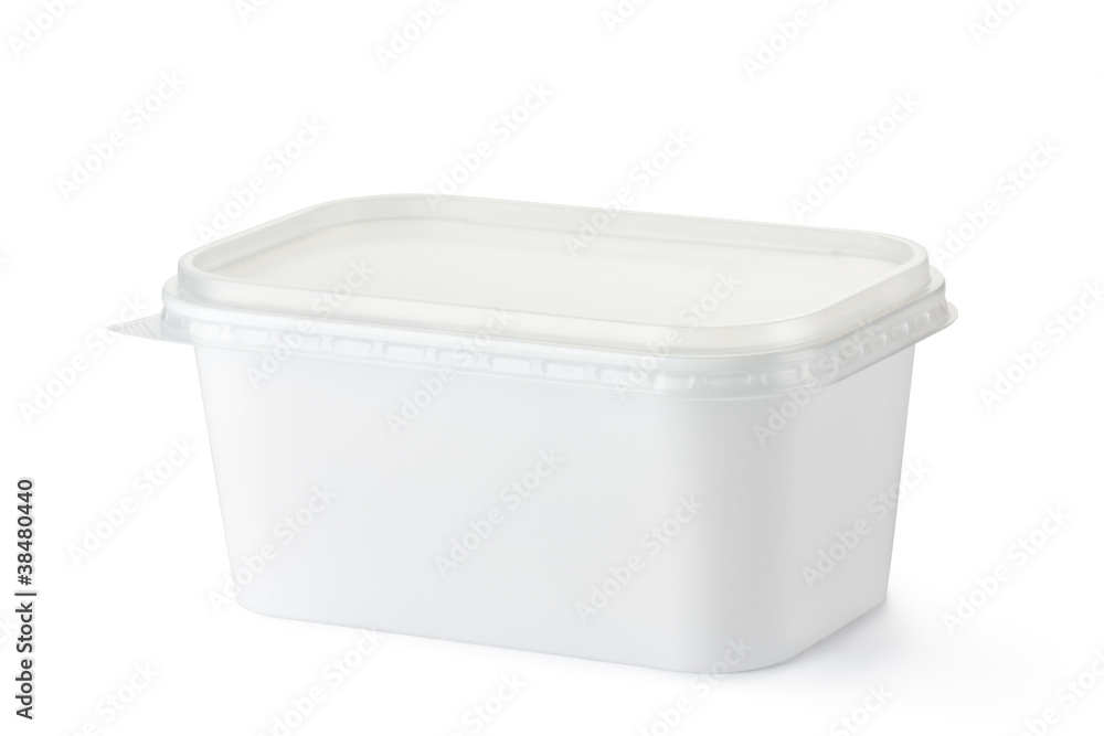 Plastic rectangular container for dairy foods Plastic rectangular container for dairy foods