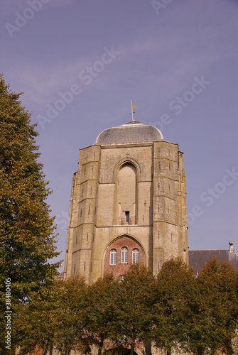 The tower of the big church in Veere photo