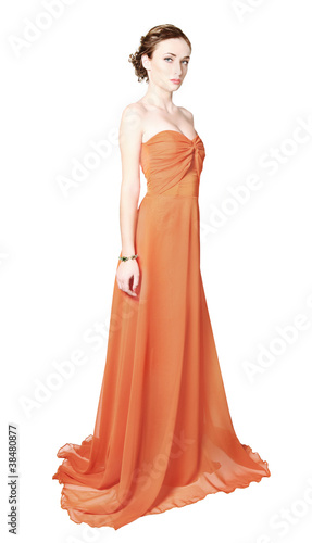 Beautiful woman wearing gown