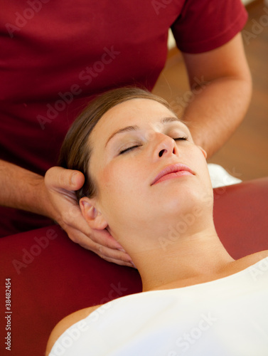 Canvas Print Nacken - und Kopfmassage entspannt