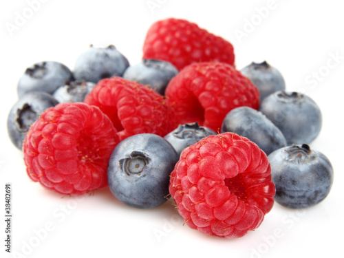 Blueberry with raspberry