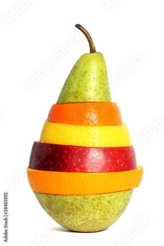 Pear with mixed fruits
