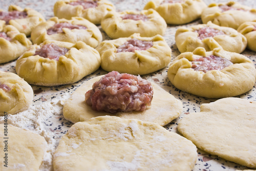 preparation of dough and baking pies preparation of dough and baking pies