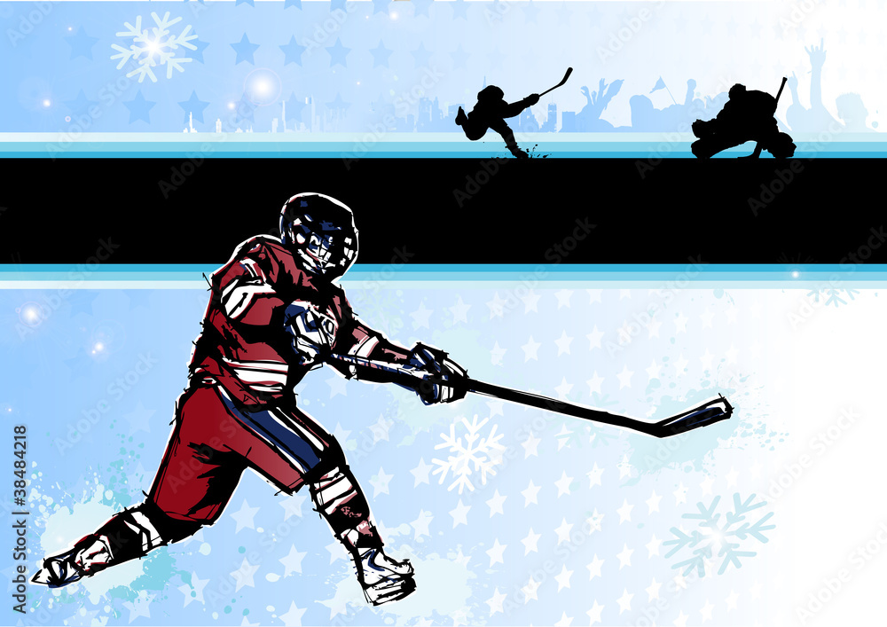 Naklejka premium ice hockey background 2