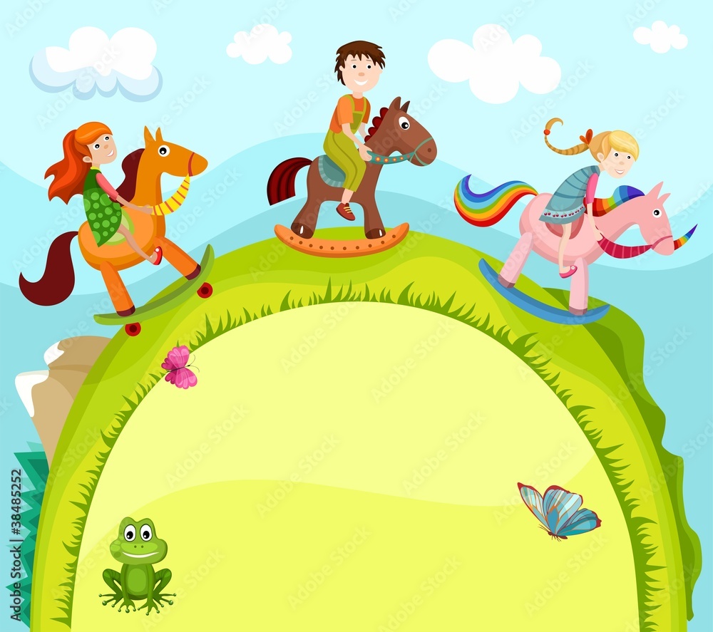 Obraz premium children card