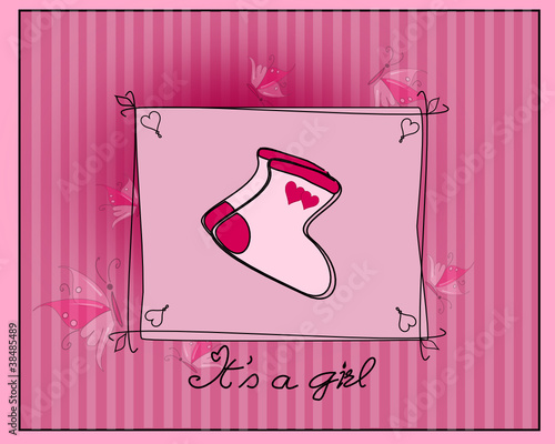 Karte zur Geburt Mädchen