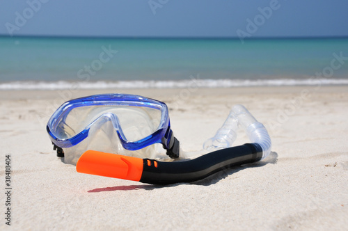 Snorkeling set on the beach