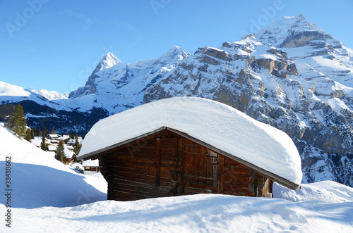 Muerren, famous Swiss skiing resort