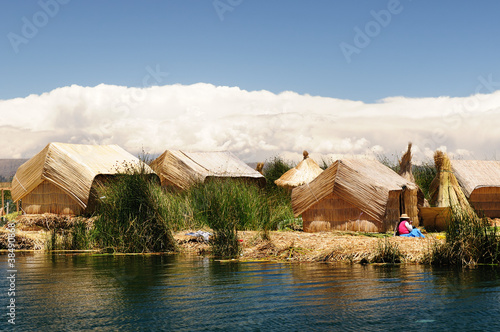 Titicaca lake, Peru, floating islands Uros photo