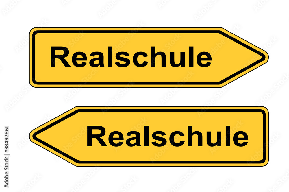 Verkehrsschild links rechts Realschule Verkehrsschild links rechts Realschule