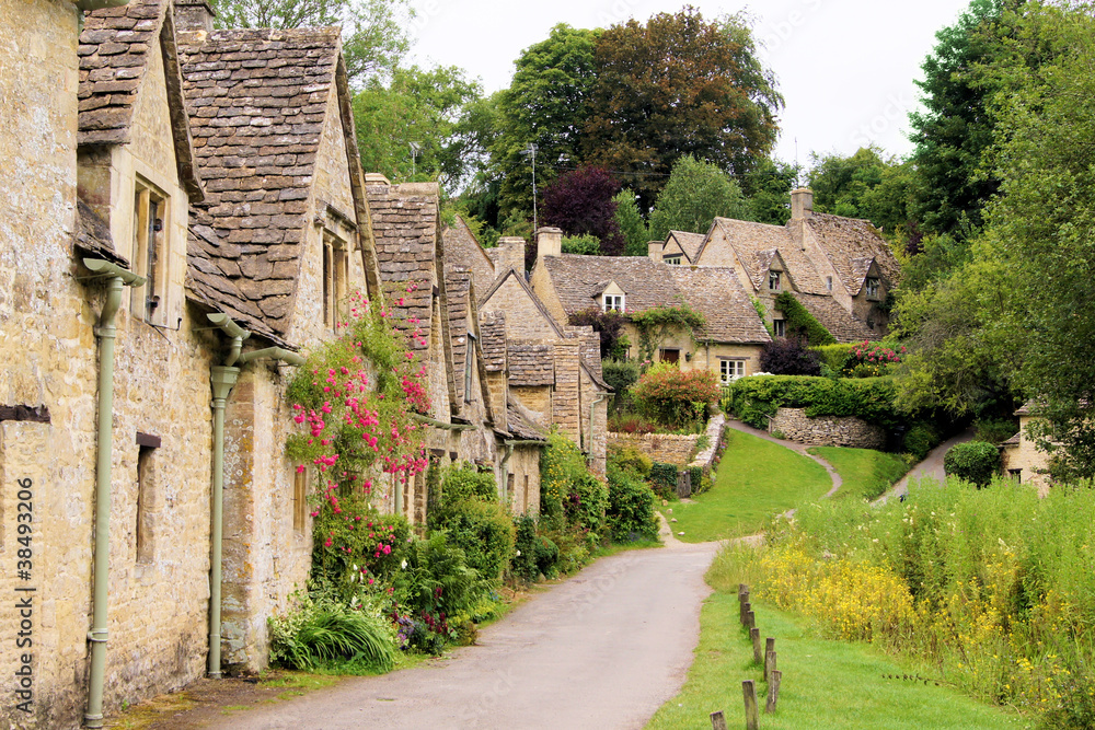 Houses of Arlington Row in the village of Bibury, England Houses of Arlington Row in the village of Bibury, England