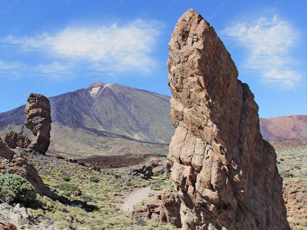 Roques de Garcia, with Mt Teide in the background,