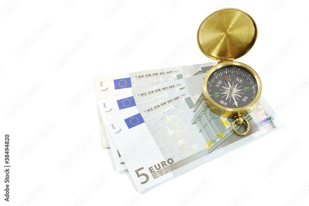 Compass on Five Euro Notes Compass on Five Euro Notes