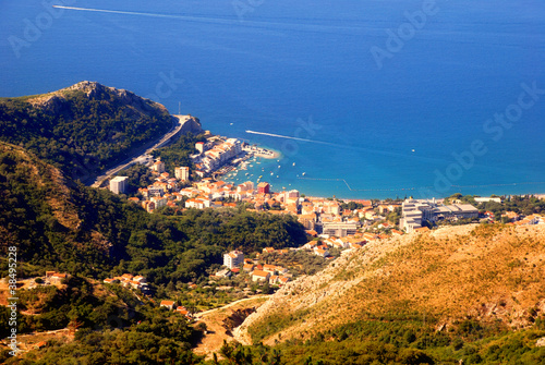 Panoramic landscape of Budvanska Riviera, Montenegro. photo