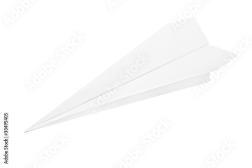 Paper plane with clipping path