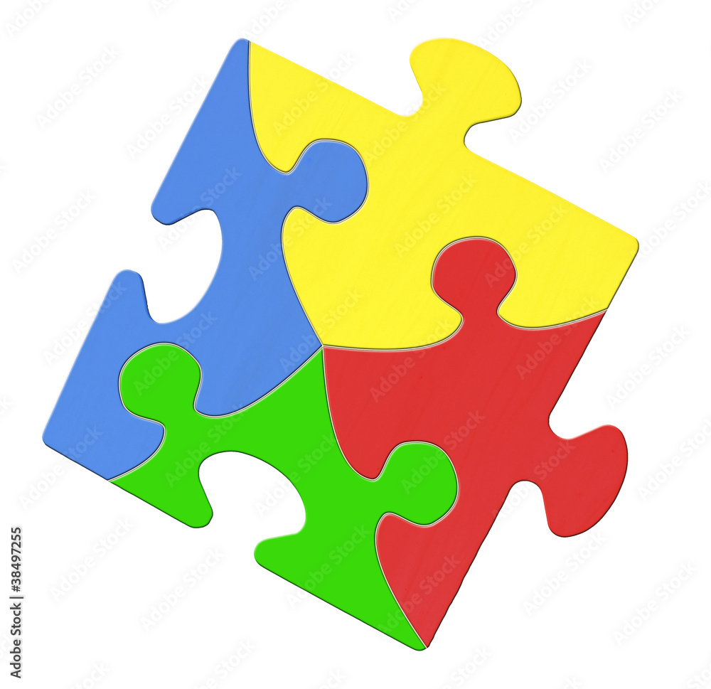 Multicolored Puzzle Piece Symbolizing Autism Awareness Multicolored Puzzle Piece Symbolizing Autism Awareness
