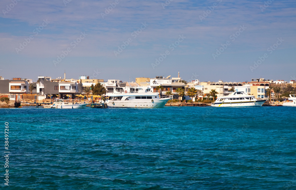 Hurghada from Red sea.  Egypt