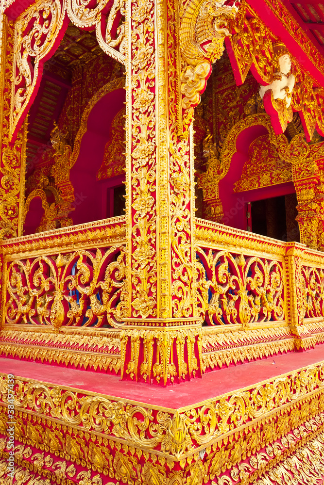traditional Thai style art painting on temple's wall traditional Thai style art painting on temple's wall