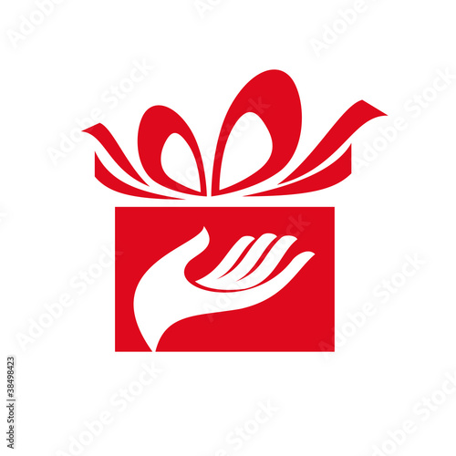Logo give a gift # Vector
