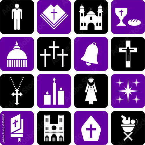 Pictograms of the catholic religion