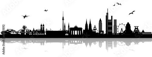 Skyline Deutschland mit Schatten