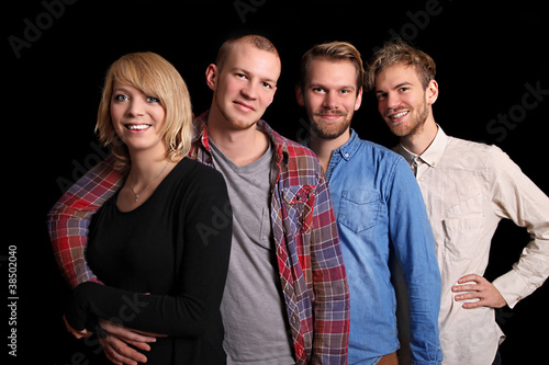 Canvas-taulu vier junge Leute