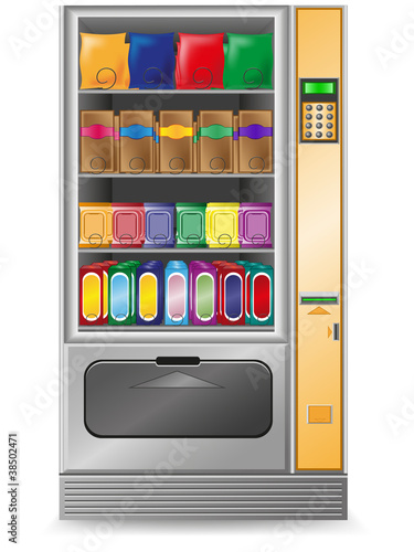 vending snack is a machine vector illustration