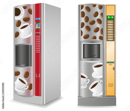 vending coffee is a machine vector illustration