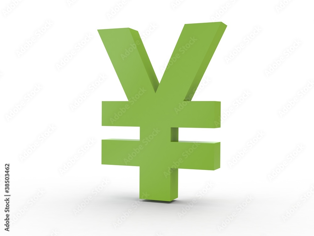 Fototapeta premium 3d Icon Yen