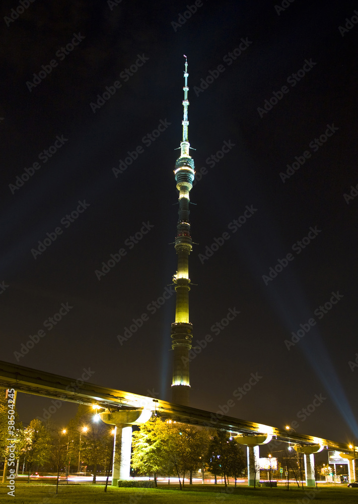 Obraz premium Moscow, TV tower