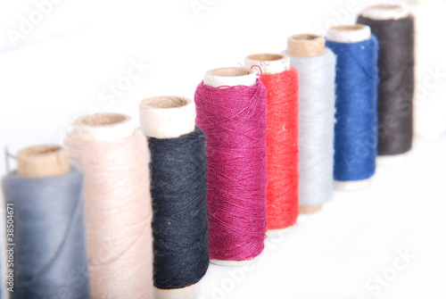 colorful bobbins