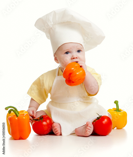 Portrait of a baby wearing ...